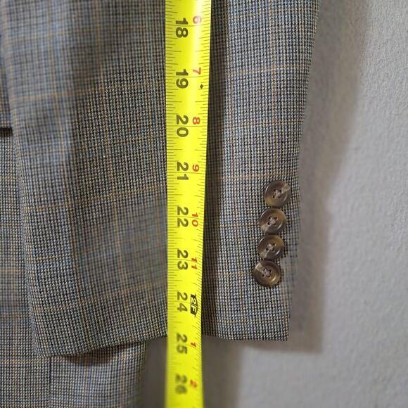 Lauren Ralph Lauren Men Glen Plaid Blazer 40R Sport Coat Silk Wool Union Made CA - Picture 12 of 15